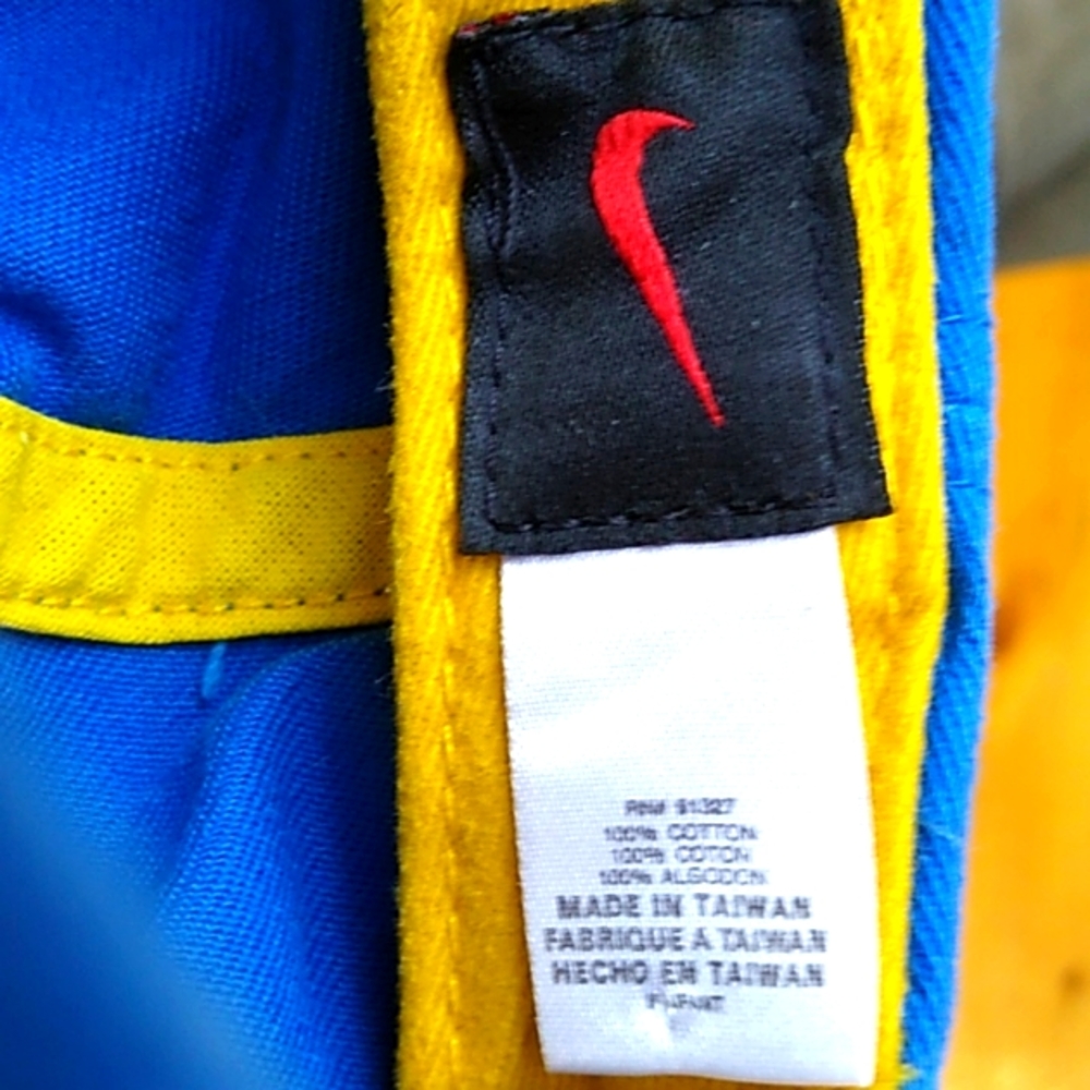 Nike Infant Baseball Cap. Blue with Yellow Swoosh. - Picture 4 of 6